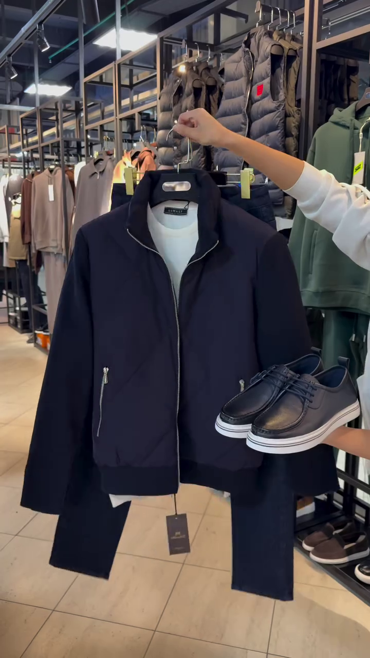 Men’s Dark Blue Bomber Jacket